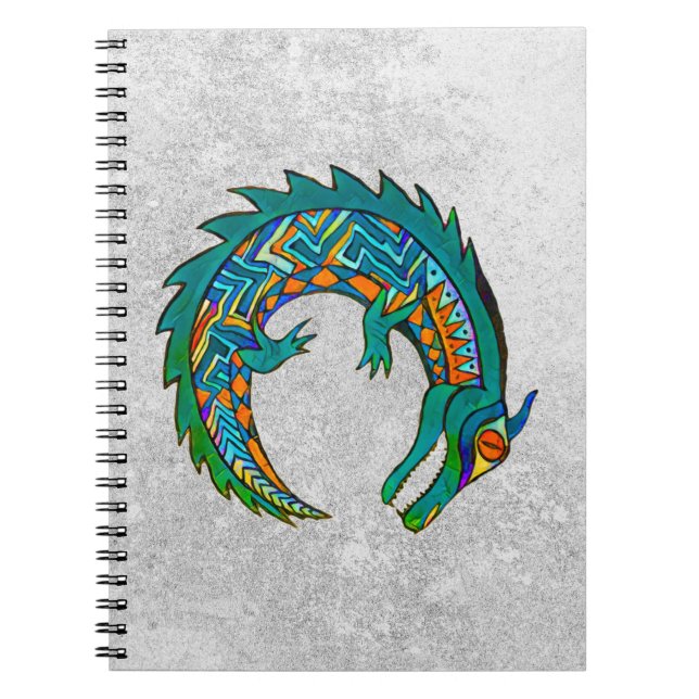 Tribal Alligator Art Anteckningsbok (Framsidan)