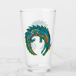 Tribal Alligator Art Glaskopp
