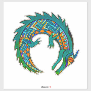 Tribal Alligator Art Klistermärken