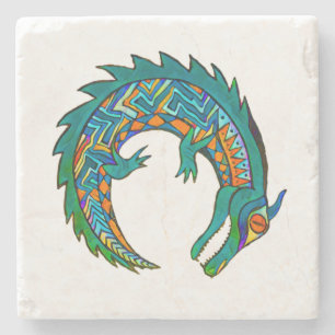 Tribal Alligator Art Stenunderlägg