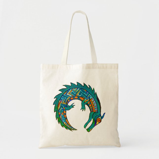 Tribal Alligator Art Tygkasse (Framsidan)