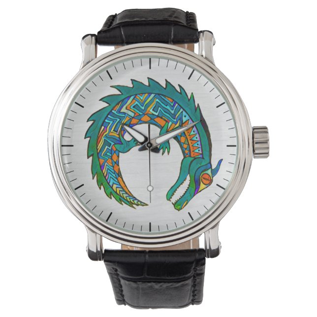 Tribal Alligator Art Watch Armbandsur (Framsida)