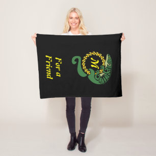 Tribal Alligator Lizard Hugger a Sol Monogram Fleecefilt