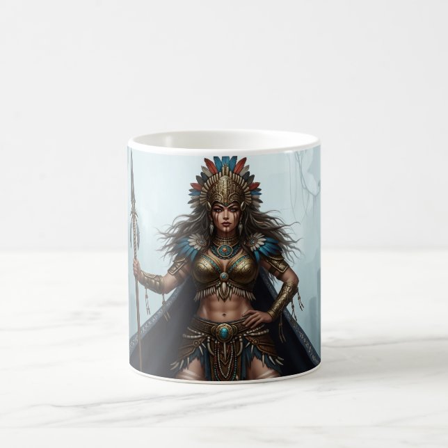 Tribal Amazon Queen Mug – Ancient Warrior Fantasy  Kaffemugg (Center)