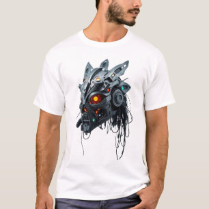 Tribal Ansikte Flytande White - Järn Mask T Shirt