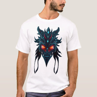 Tribal Ansikte i Space Galaxy Ögon T Shirt