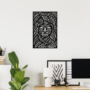Tribal Ansikte Poster