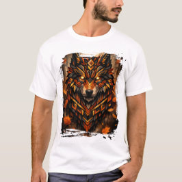Tribal Armor Wolf • Höstfärgsutgåva T Shirt