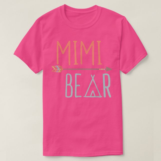 Tribal Arrow Mimi Bear Grandma  T Shirt (Design framsida)