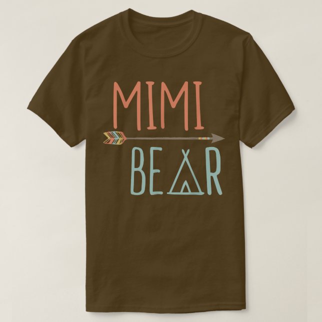 Tribal Arrow Mimi Bear Grandma T Shirt (Design framsida)