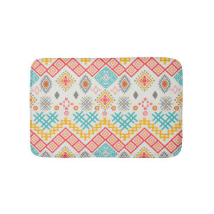 Tribal art: boho geometric print. badrumsmatta