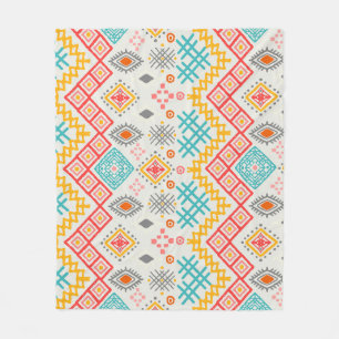 Tribal art: boho geometric print. fleecefilt