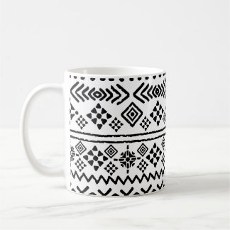 Tribal art boho: geometrisk sömlös. kaffemugg