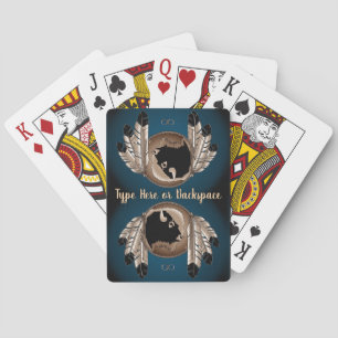 Tribal Art Cards Anpassningsbar Buffalo-spelkort Casinokort