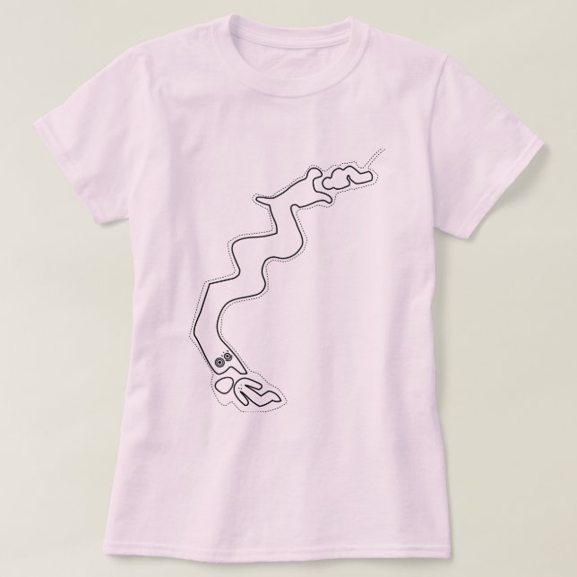 Tribal Art - Geoglyph Ancient Utomjordingars T Shirt (Design framsida)