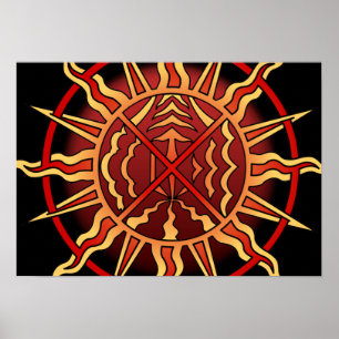 Tribal Art Poster Poster av inbyggda bilder