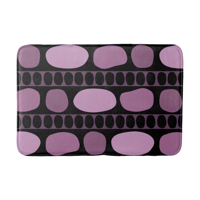 Tribal Art Sten Mönster Black Mauve Badrumsmatta (Framsidan)