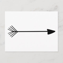 Tribal Arts Single Black Arrow Anpassningsbar Färg Vykort
