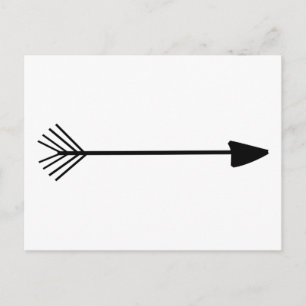 Tribal Arts Single Black Arrow Anpassningsbar Färg Vykort