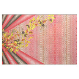 Tribal Autumn Tapet. Boho Butterfly Textile Tyg