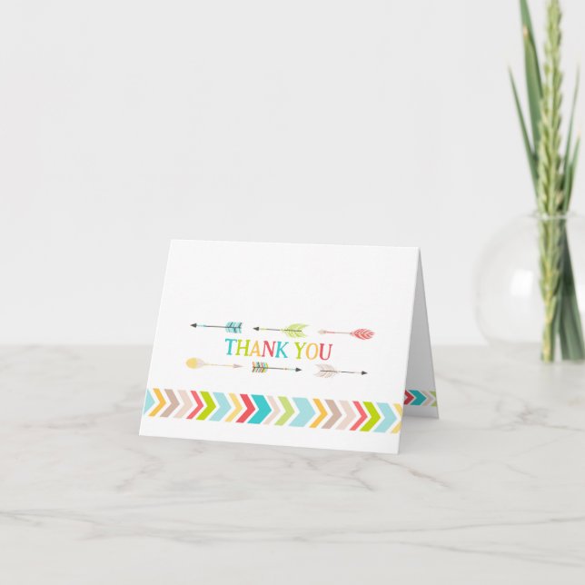 Tribal Aztec Baby Shower Tackkort (Framsida)
