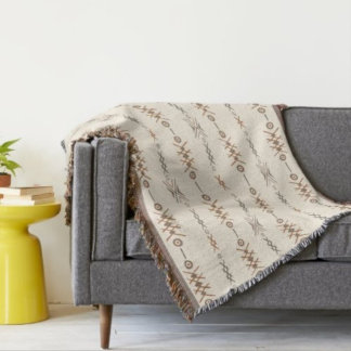 Tribal Aztec Beige Earth Tones Geometric Filt