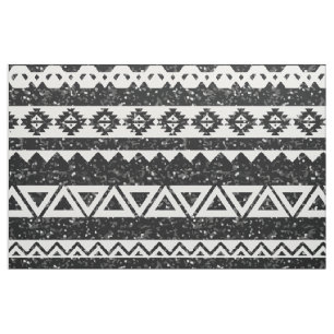 Tribal Aztec Black Glitter White Geometric Shapes Tyg