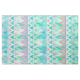 Tribal Aztec Chevron Light Pastel Teal Aqua Fabric Tyg