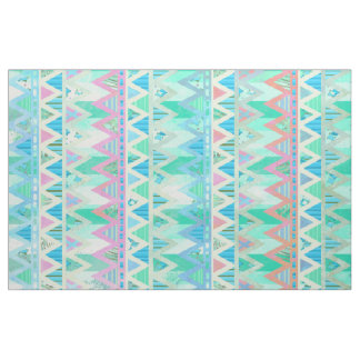 Tribal Aztec Chevron Light Pastel Teal Aqua Fabric Tyg