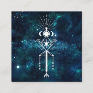 *~* Tribal Aztec Helig Celestial Cosmic Shaman Fyrkantigt Visitkort