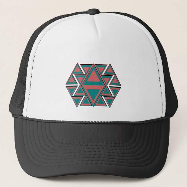 Tribal Aztec Mönster Truckerkeps Baseball Cap (Framsida)