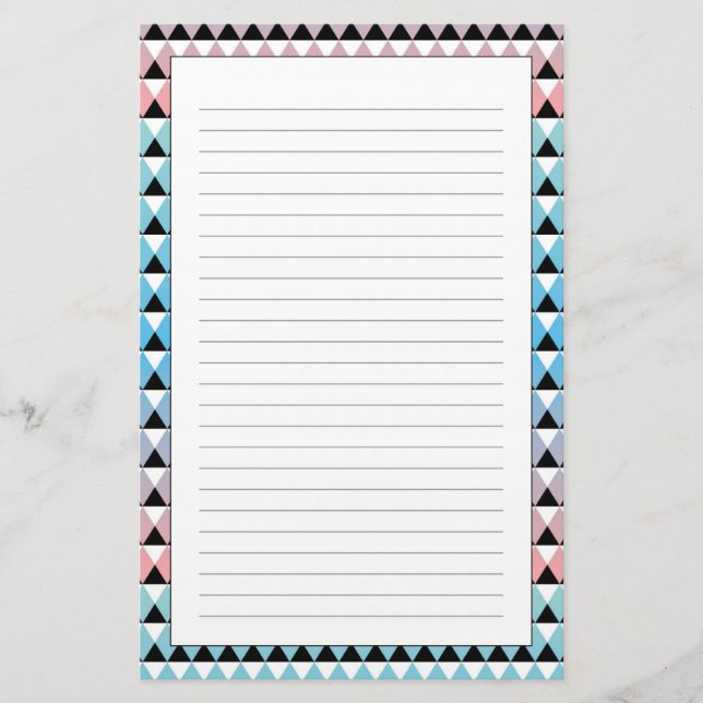Tribal Aztec Ombre Pattern Brevpapper (Framsida)