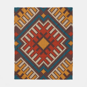 Tribal Aztec, sömlös mönster på ull av trikå  Fleecefilt