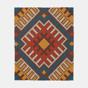 Tribal Aztec, sömlös mönster på ull av trikå  Fleecefilt