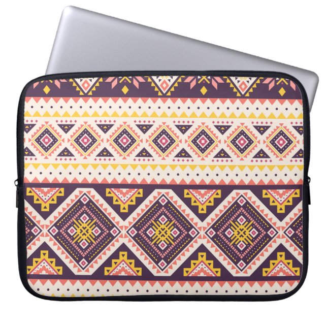 Tribal Aztec stripe, geometric mönster. Laptop Fodral (Framsidan)