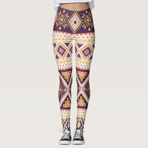 Tribal Aztec stripe, geometric mönster. Leggings