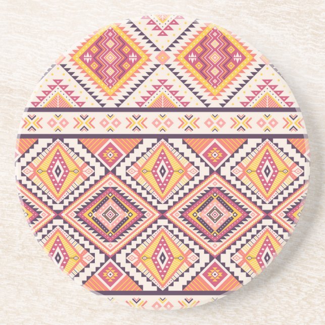 Tribal Aztec Stripe Seamless Background Underlägg (Framsidan)