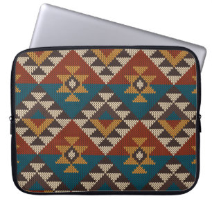 Tribal Aztec Wool Knissions Struktur. Laptop Fodral