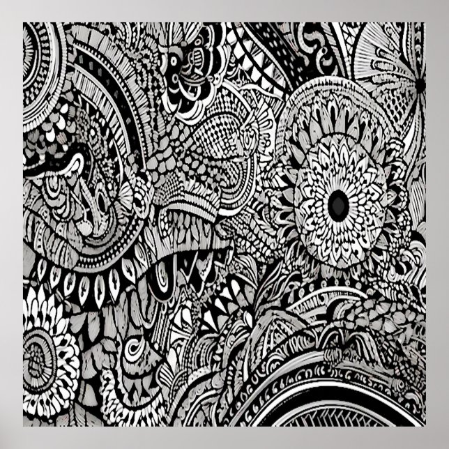 Tribal b/w poster (Framsidan)