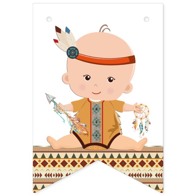 Tribal Baby Shower Banner Vimplar (Första flaggan)