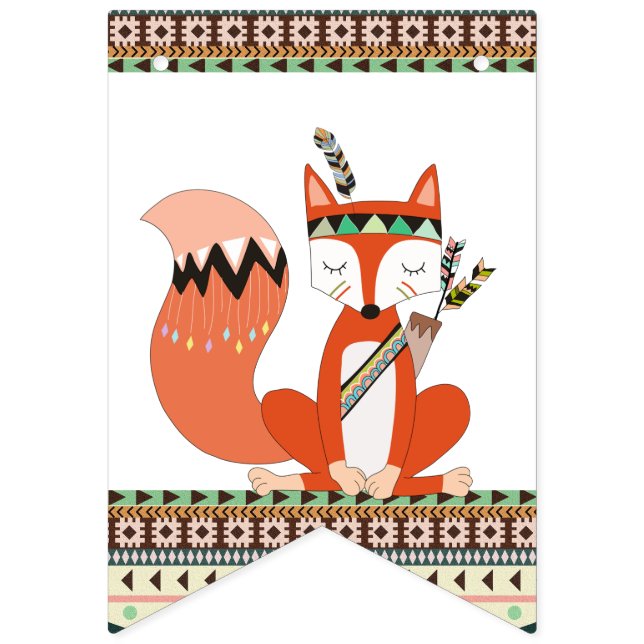 Tribal Baby Shower Vimplar (Första flaggan)