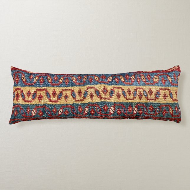 Tribal Bands Zig Zag Gult Blue Red Linjer  Kroppskudde (Framsidan)