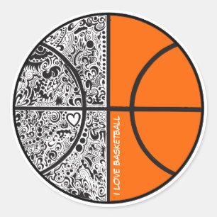 Tribal Basketball Runt Klistermärke