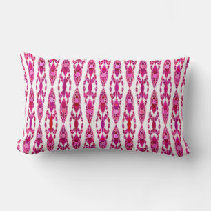 Tribal Batik - Burgunderröd och Fuchsia Rosa Lumbarkudde