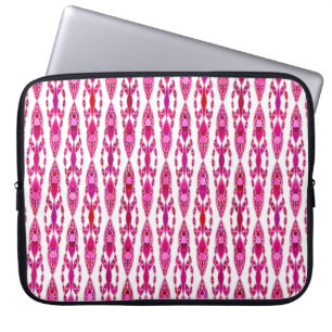 Tribal Batik - Burqundy och Fuchsia Rosa Laptop Sleeve