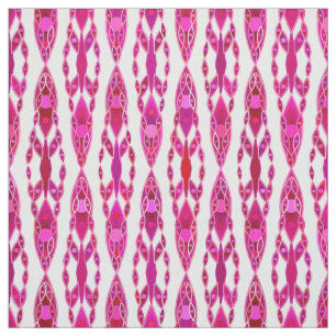 Tribal Batik - Burqundy och Fuchsia Rosa Tyg