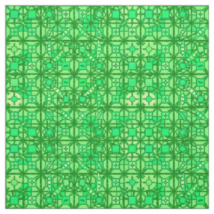 Tribal Batik - Eemerald grönts nyanser Tyg