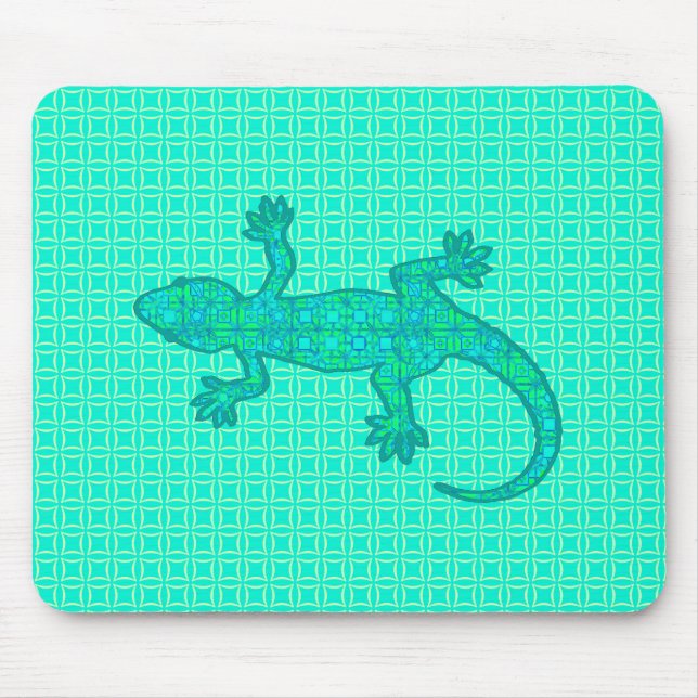 Tribal batik Gecko - turkos/peace Musmatta (Framsidan)