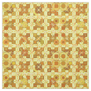 Tribal Batik - guldfärgad gult, brun och brun Tyg
