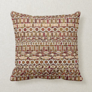 Tribal Batik - jordton neutraler Kudde